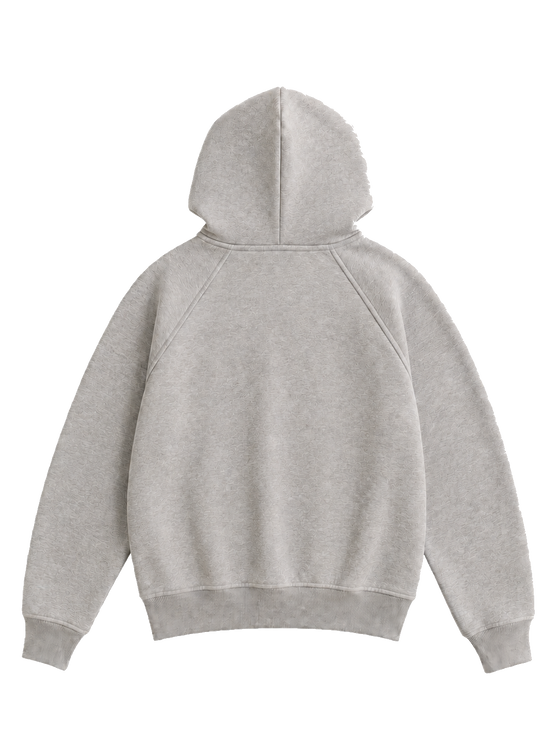 Signature Hoodie Product V2 Grey Melange. Grauer Maison De La Rue Hoodie, Rückansicht.