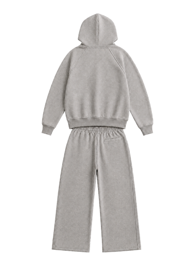 Signature Tracksuit Product V2 Grey Melange. Grauer Maison De La Rue Tracksuit, Rückansicht.