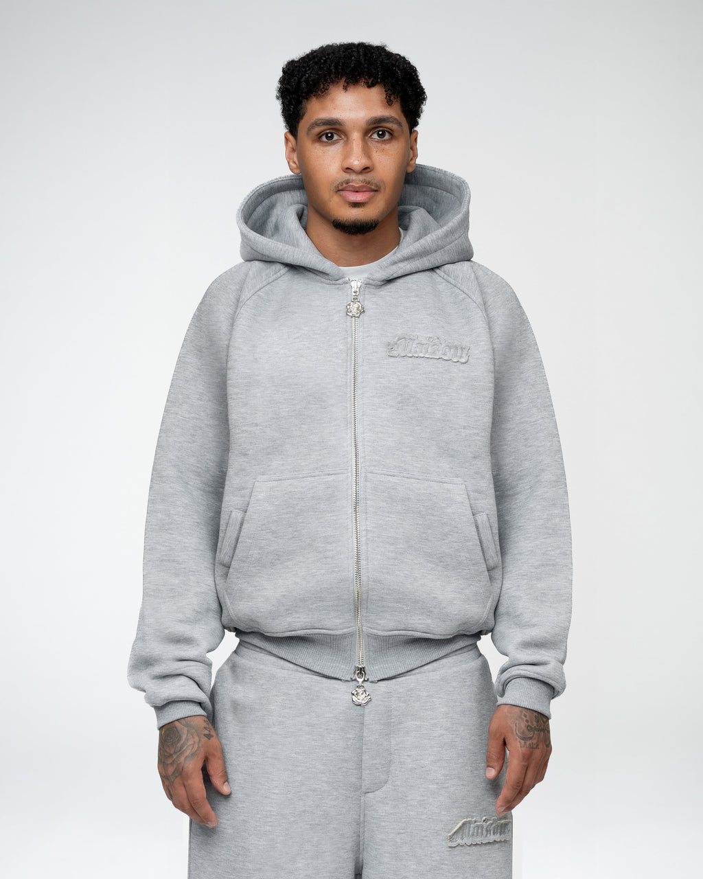 Signature Hoodie Grey Melange