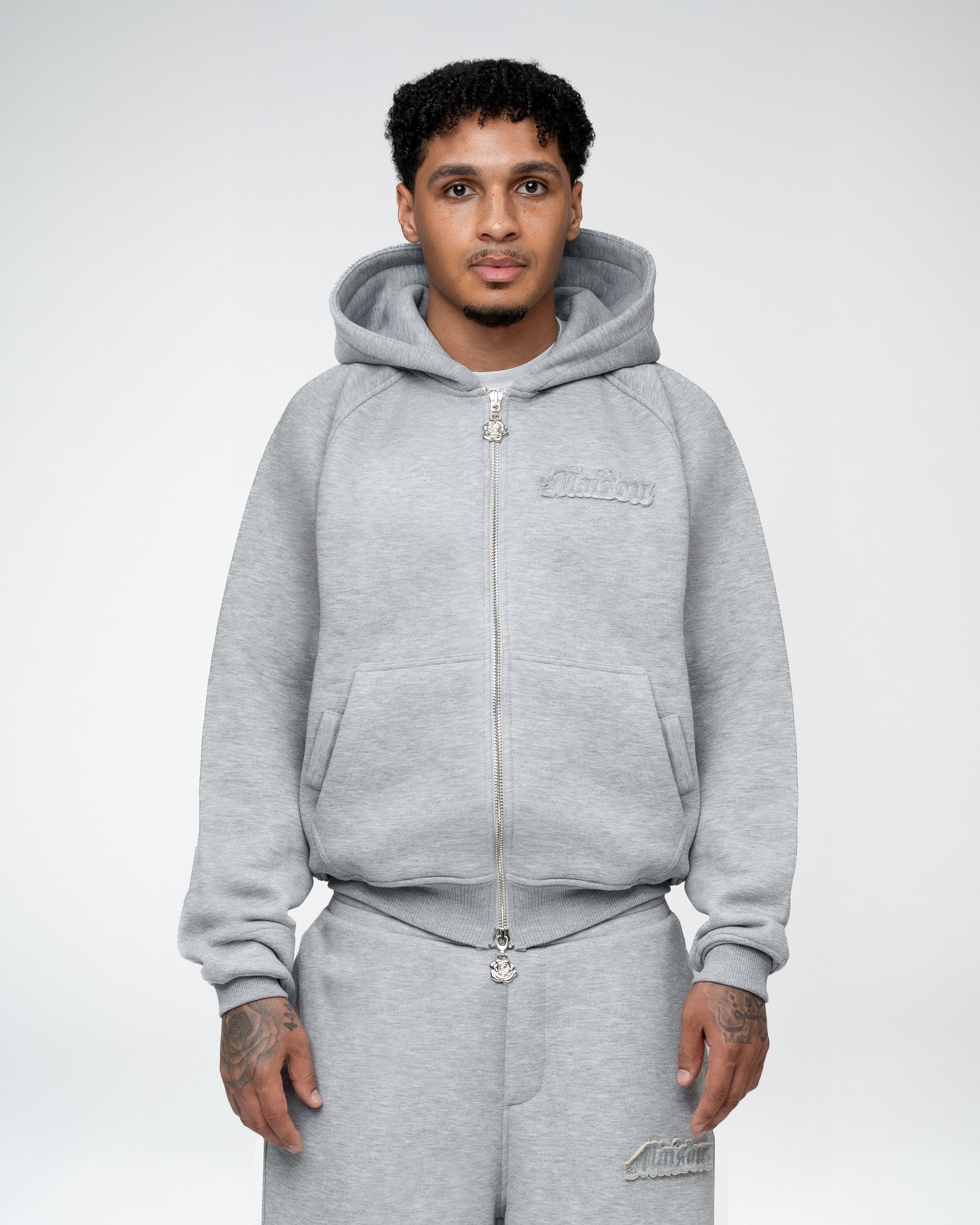 Signature Hoodie Grey Melange
